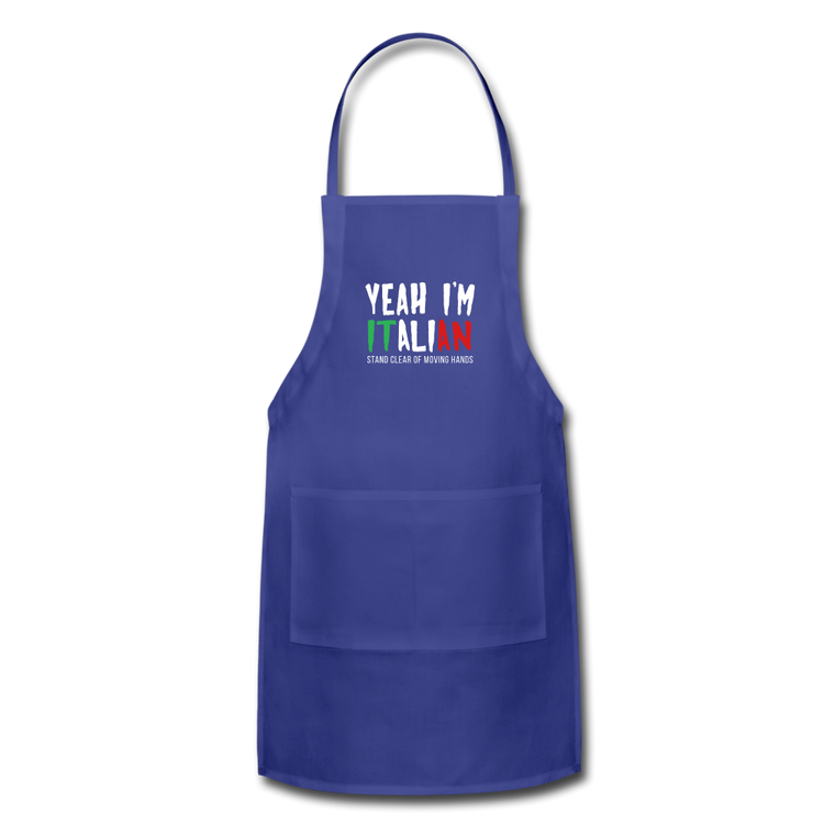 Yeah I'm Italian Apron - royal blue