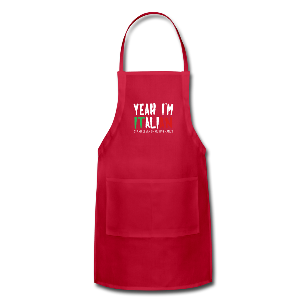 Yeah I'm Italian Apron - red