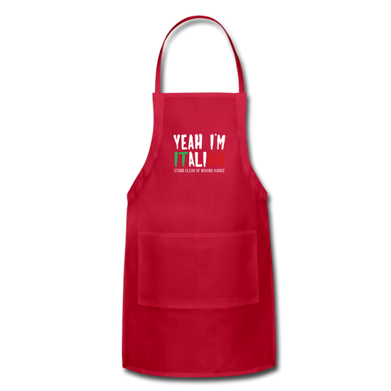 Yeah I'm Italian Apron - red