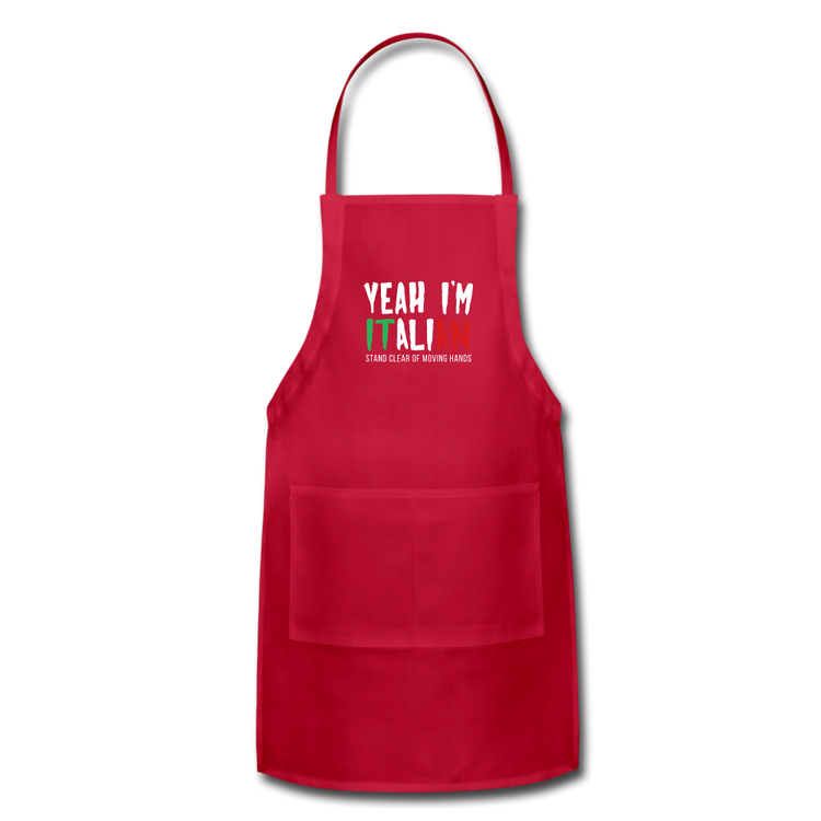 Yeah I'm Italian Apron - red