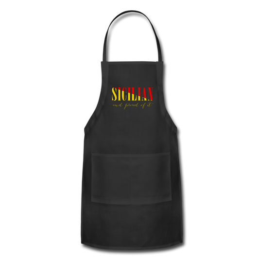 Sicilian and proud of it Apron - black