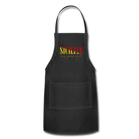 Sicilian and proud of it Apron - black