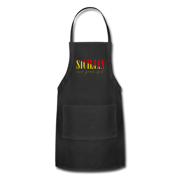 Sicilian and proud of it Apron - black