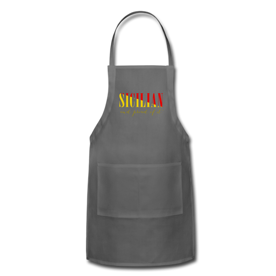 Sicilian and proud of it Apron - charcoal