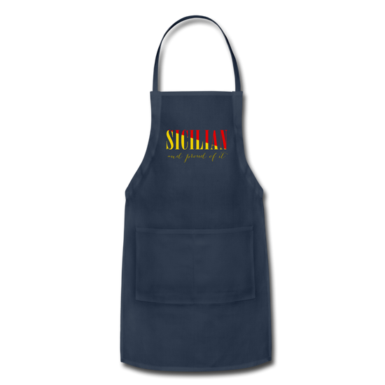 Sicilian and proud of it Apron - navy