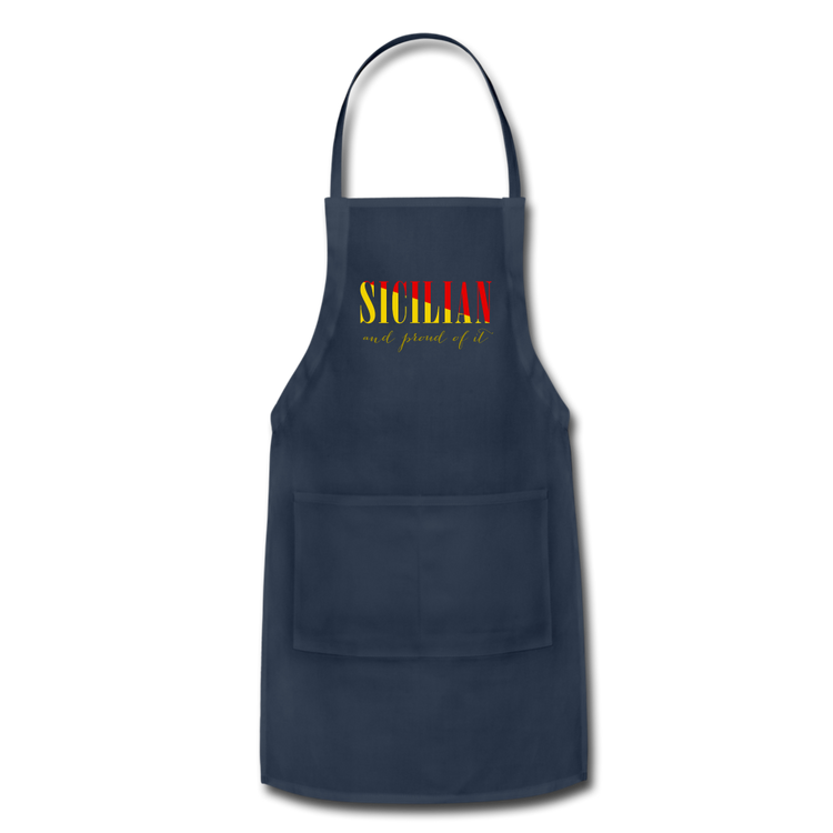 Sicilian and proud of it Apron - navy