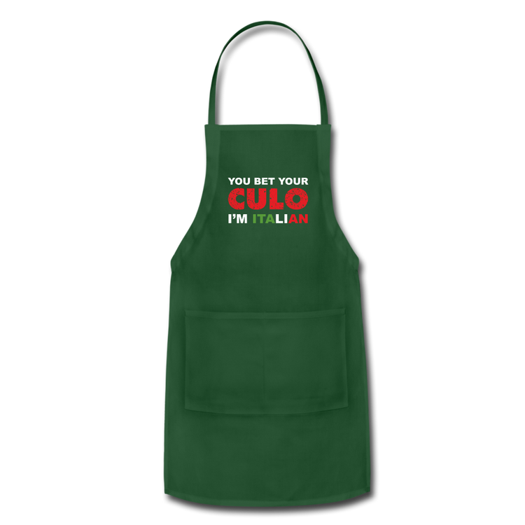 You bet your culo I'm Italian Apron - forest green