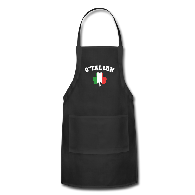 O'talian St. Patrick's Apron - black