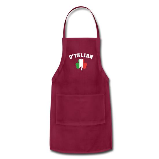 O'talian St. Patrick's Apron - burgundy