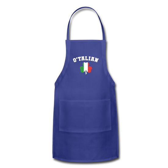 O'talian St. Patrick's Apron - royal blue