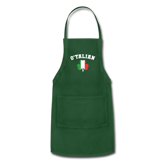 O'talian St. Patrick's Apron - forest green