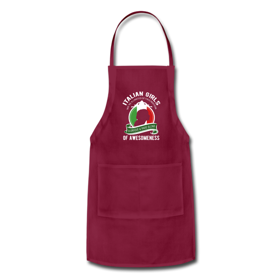 Italian Girls a unique & rare blend Apron - burgundy