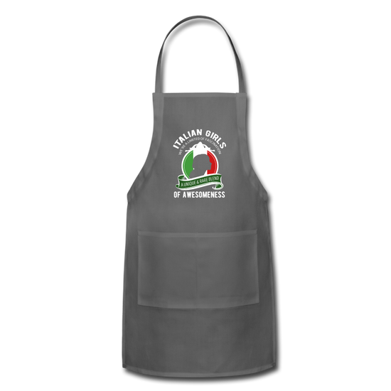 Italian Girls a unique & rare blend Apron - charcoal