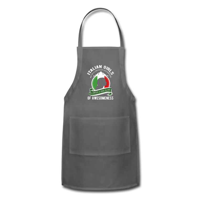 Italian Girls a unique & rare blend Apron - charcoal