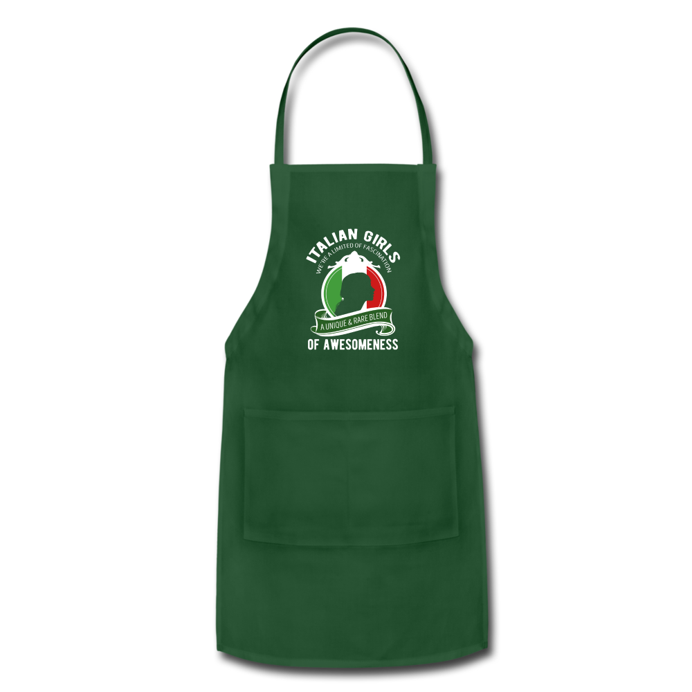 Italian Girls a unique & rare blend Apron - forest green