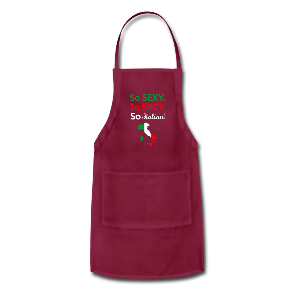 So sexy, So Italian Apron - burgundy