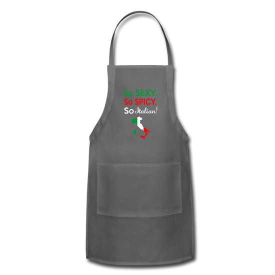 So sexy, So Italian Apron - charcoal