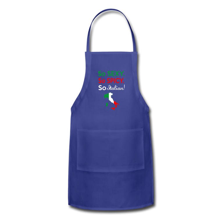 So sexy, So Italian Apron - royal blue