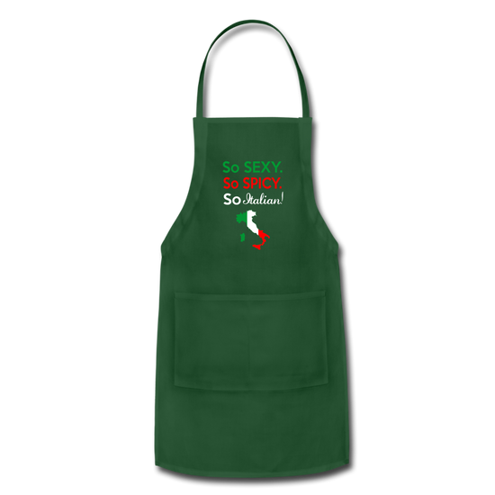 So sexy, So Italian Apron - forest green