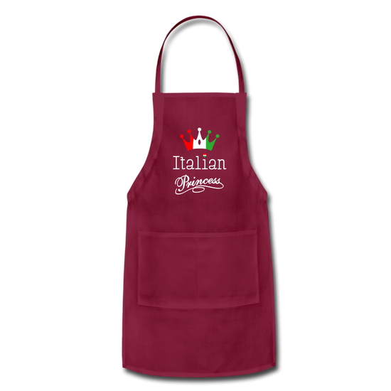 Italian Princes Apron - burgundy