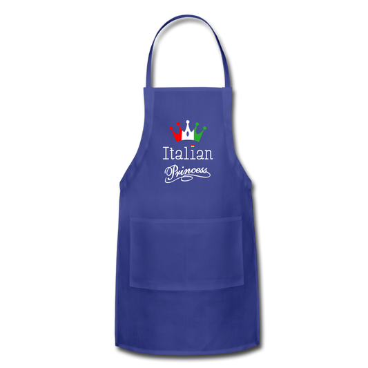 Italian Princes Apron - royal blue