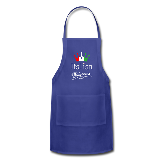 Italian Princes Apron - royal blue