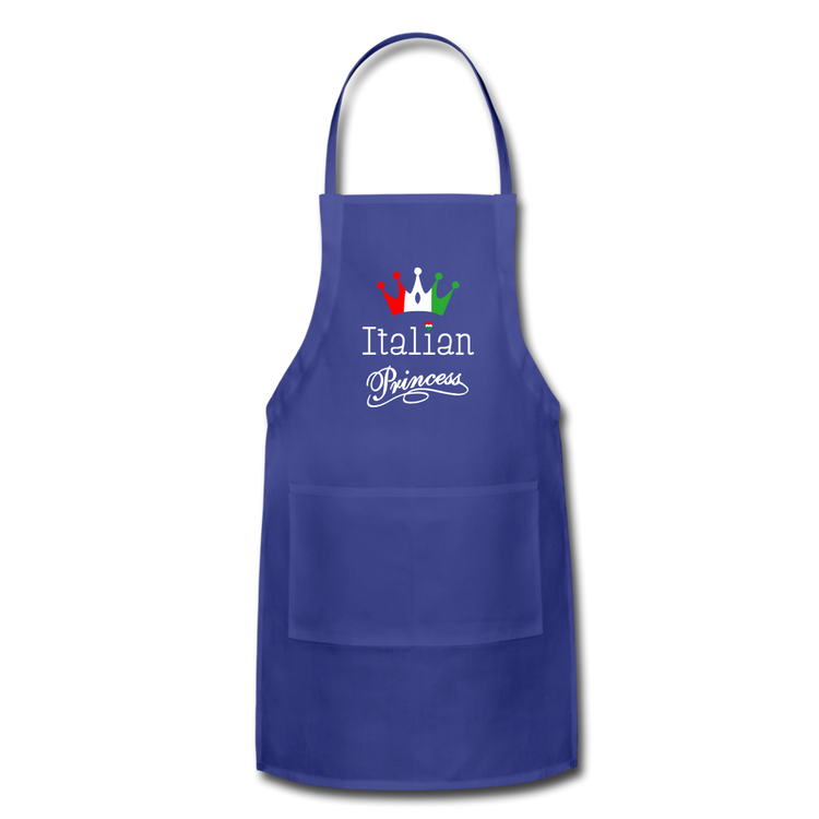 Italian Princes Apron - royal blue