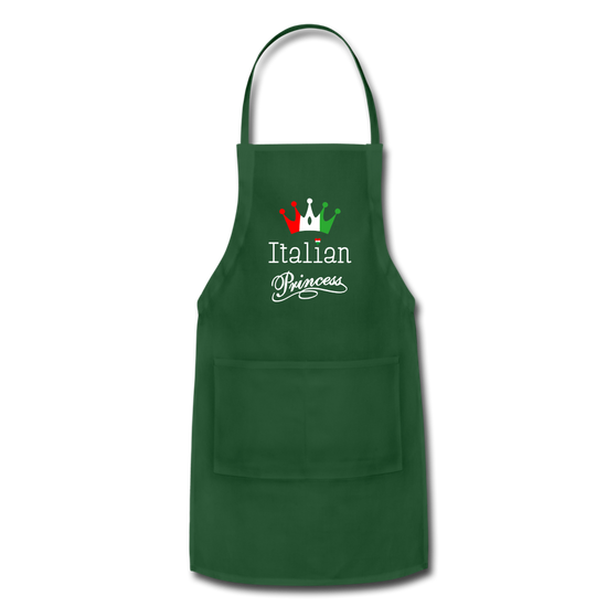 Italian Princes Apron - forest green