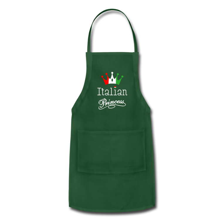 Italian Princes Apron - forest green