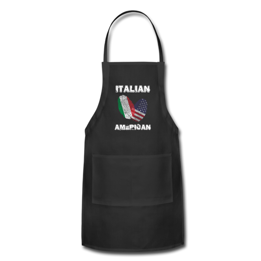 Italian American Apron - black