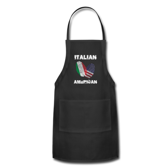 Italian American Apron - black