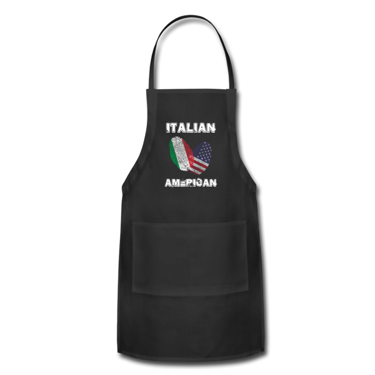 Italian American Apron - black