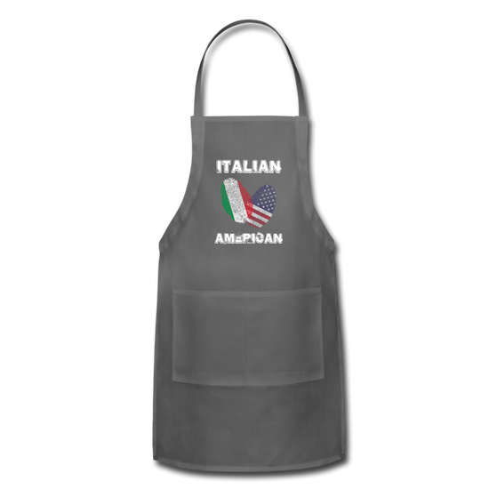 Italian American Apron - charcoal