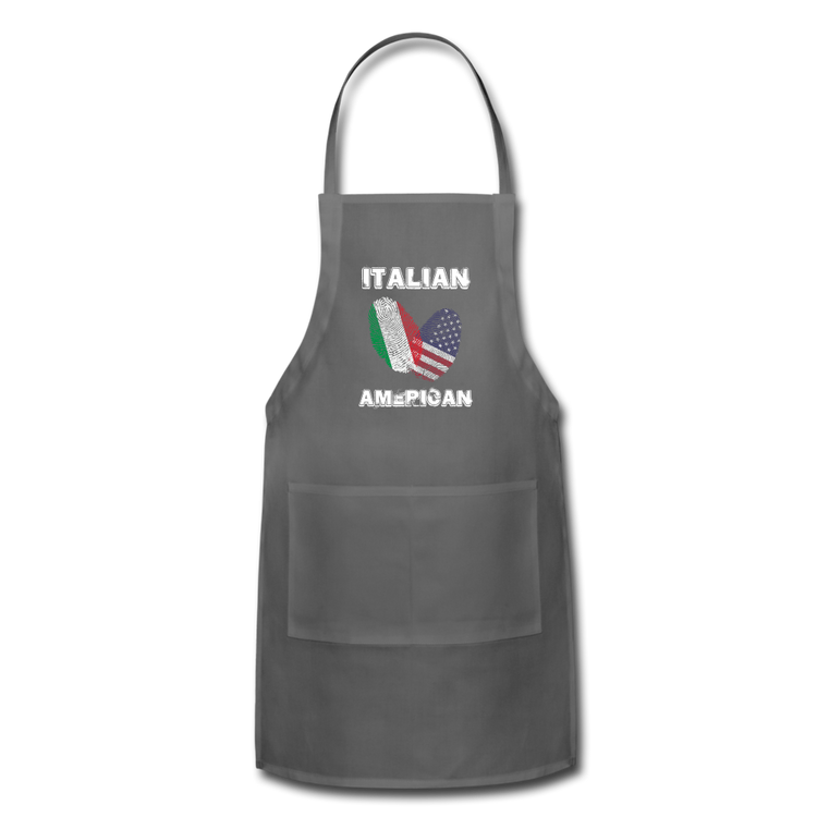 Italian American Apron - charcoal