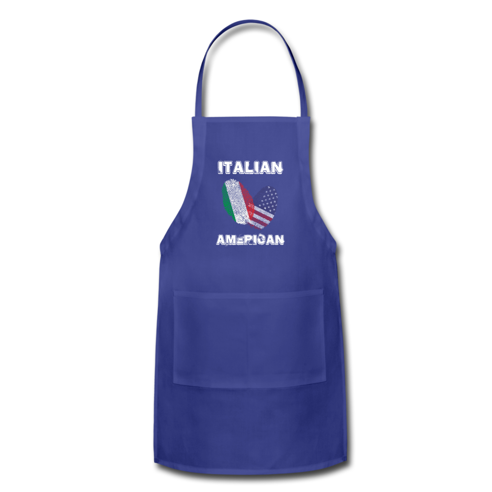 Italian American Apron - royal blue