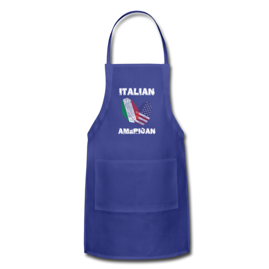 Italian American Apron - royal blue