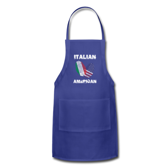 Italian American Apron - royal blue