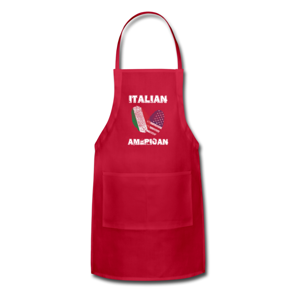 Italian American Apron - red