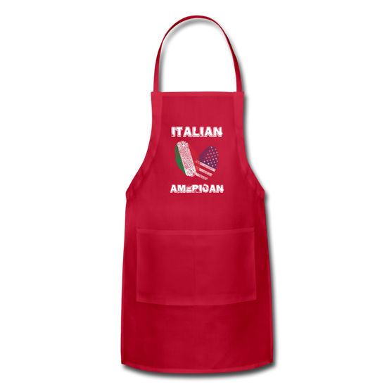 Italian American Apron - red