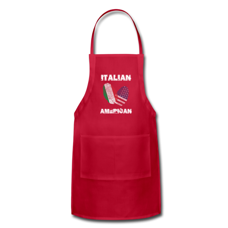 Italian American Apron - red