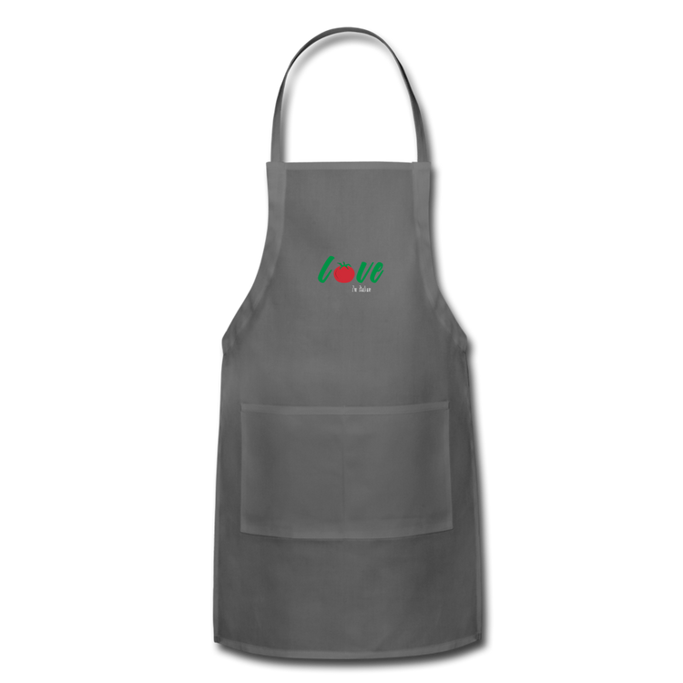 Love I'm Italian Apron - charcoal