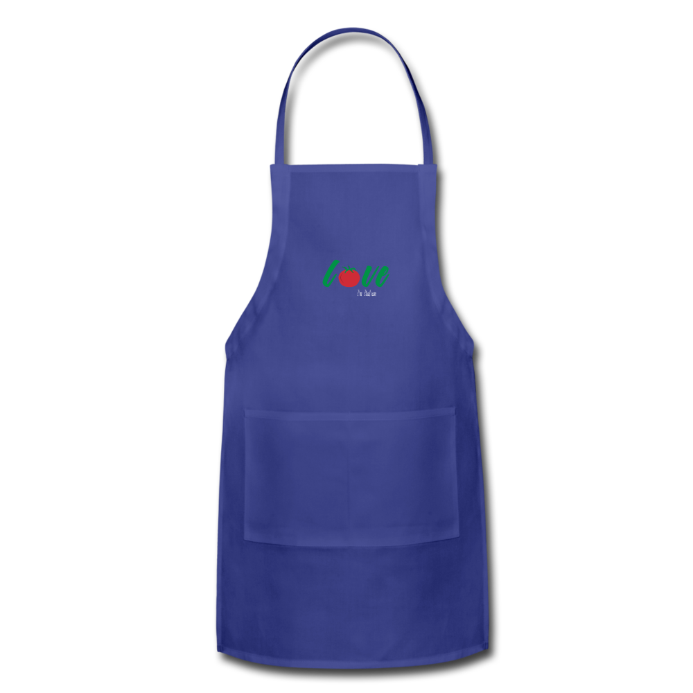 Love I'm Italian Apron - royal blue