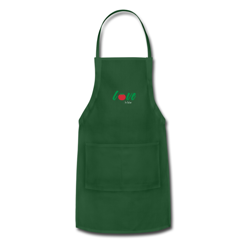 Love I'm Italian Apron - forest green