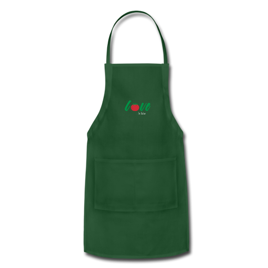 Love I'm Italian Apron - forest green