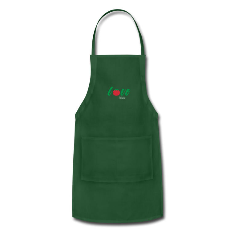 Love I'm Italian Apron - forest green