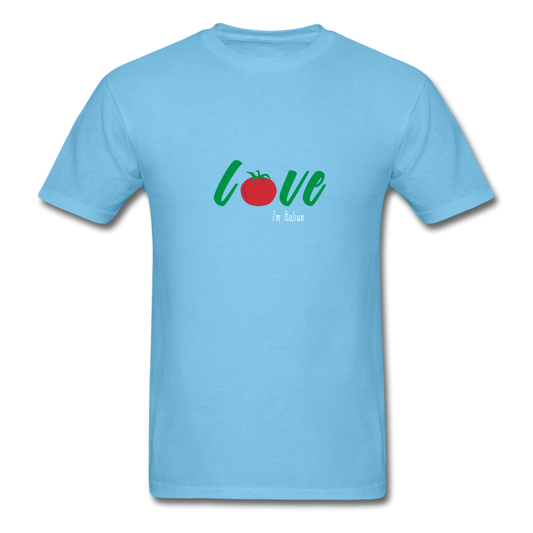 Love I'm Italian T-shirt - aquatic blue