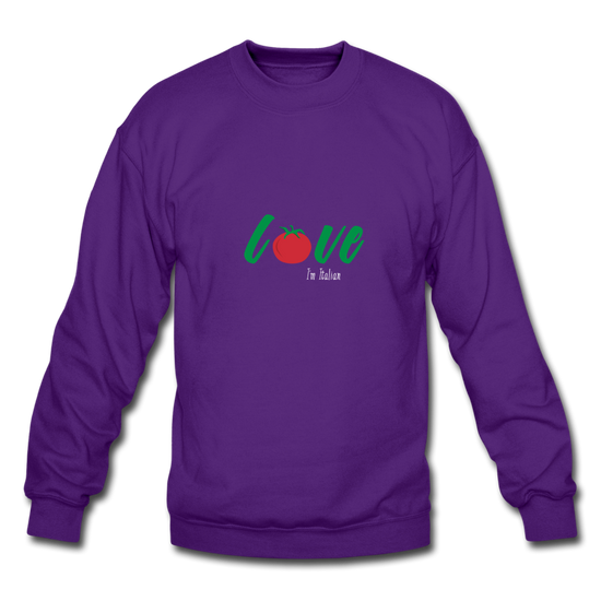 Love I'm Italian Crewneck Sweatshirt - purple