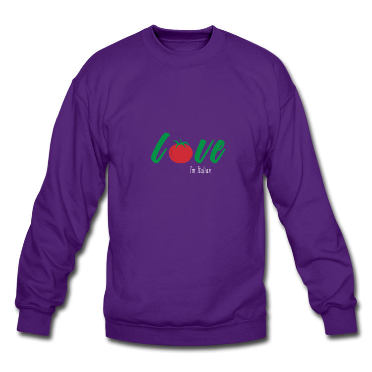 Love I'm Italian Crewneck Sweatshirt - purple