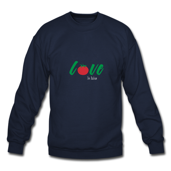 Love I'm Italian Crewneck Sweatshirt - navy