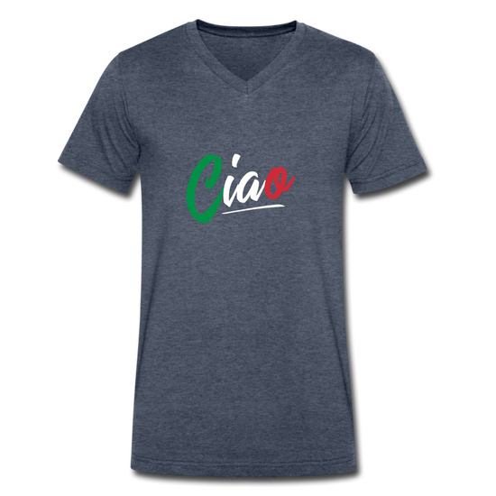 Ciao Unisex V-neck T-shirt - heather navy